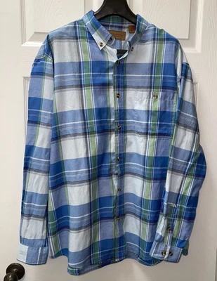 Clearwater Outfitters Mens 2XL Cotton/Poly Blend Plaid Button Down LS Shirt - Image 1 of 4