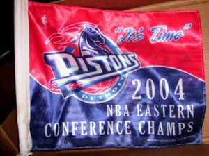 DETROIT PISTONS vinyl car flag 2004 NBA basketball - Picture 1 of 2