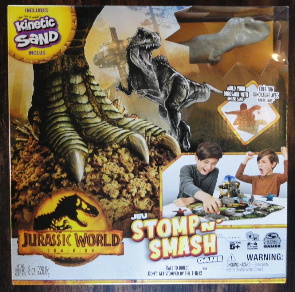 Jurassic World Dominion, Stomp N Smash Board Game Sensory Dinosaur Toy new NIB - Image 1 of 4