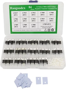 84Pcs 14 Value L7805-LM317 Voltage Regulator Transistor Assortment Kit - Picture 1 of 12