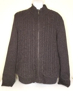 Boston Traders Sweater Mens Large Blue Sherpa Lined Full Zip Pockets Jacket T10 - Picture 1 of 8
