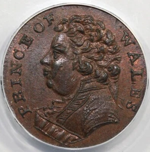 No Date Great Britain Prince of Wales Farthing Token ANACS MS 63 BN - Picture 1 of 5