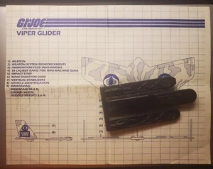 GI JOE Cobra VEHICLE 1983 Viper Glider BLUEPRINTS Instructions + Support Frame - Picture 1 of 5