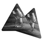 2X Triangle Coaster - Bw - Whiskey Glasses Drink Whisky Alcohol #37121