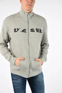 NWT DIESEL Oversized Fit Full Zip Cotton Blend LOGO Fleece Sweatshirt Size M - Bild 1 von 13