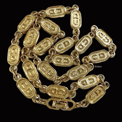 Collana lunga piccola CHRISTIAN DIOR catena AUTENTICA LOGO CD VINTAGE oro Kenken GP