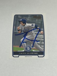 Travis Jankowski Signed 2012 Bowman Draft Rookie RC Rangers Auto Autograph IP