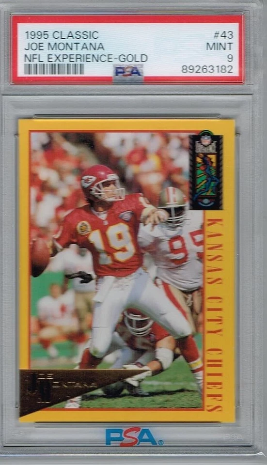 1995 Classic NFL Experience  Gold 43 Joe Montana    HOF PSA 9   4849 - Image 1 of 1