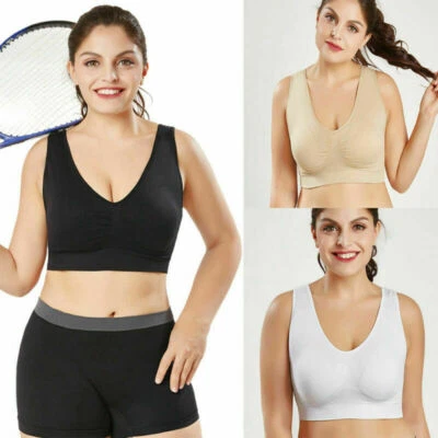 WHATCHUSEEK Women's Seamless & Padded Bras Sports Sleep Everyday Wear Comfort Bra 2/3 PACK