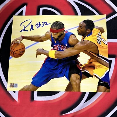 Foto firmada por Richard Rip Hamilton 8x10 Detroit Pistons autografiada Steiner CX Foto 1 de 3