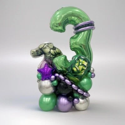 Hulk Superhero Balloon Stack Birthday Party Boys Decorations - Image 1 of 2