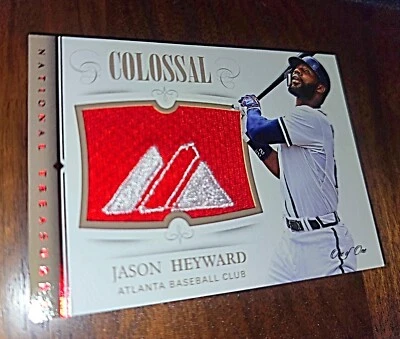 Etiqueta de lavandería Jumbo 1/1 Jason Heyward 2014 National Treasures Colossal Materials Foto 1 de 3