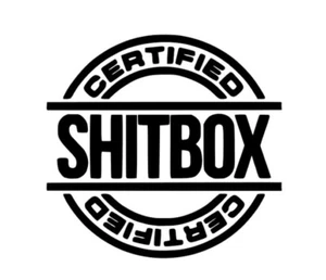 Divertida calcomanía de vinilo edición ShitBox certificada edición ShitBox ventana camión roto Jdm - Imagen 1 de 2