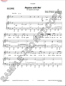 NEW Rejoice with Me! f. Sopr.& Orgn (A Funeral Offertory) MLB-940828.1 (REJOICE) - Picture 1 of 2