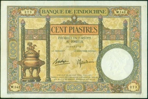 Französisch-Indochina 100 Piaster nd (1936-39) Pick 51d. PMG 50 - Bild 1 von 4