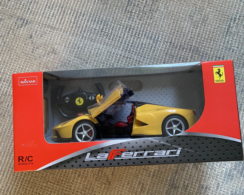 Rastar Remote Control 1:14 Yellow LaFerrari Exotic Sports Car 2.4 GHZ RC Ferrari - Image 1 of 4
