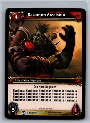 Kazamon Steelskin 137 World of Warcraft TCG CCG Blood of Gladiators WOW RARE - Image 1 of 2