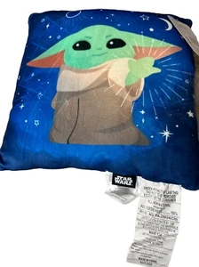 DISNEY STAR-WARDS MANDALORIAN Square Throw Pillow 11.5(NWT) - Picture 1 of 7
