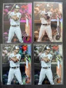 2020 Topps Chrome Trey Mancini REFRACTOR (4)  w/ Silver Pink Sepia Hyper #188 - Picture 1 of 2