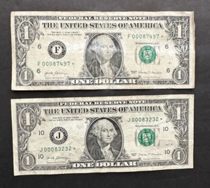 fancy serial number star note leading zeros three of a kind lot pair - Picture 1 of 8