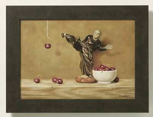 Cherry Fu-Impresión Giclee sobre Lienzo-Kung Fu, Enmarcado, Naturaleza muerta-Realismo-Edición Limitada - Imagen 1 de 3