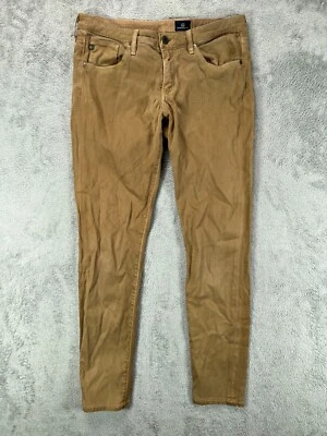 Jeans AG Adriano Goldschmied para mujer 29 pantalones de mezclilla al tobillo marrón tiro bajo 30x29 recubiertos Foto 1 de 4