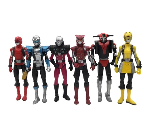 Power Rangers Beast Morphers 6" Action Figure Lot Hasbro 2018 Silver Red Yellow Cover