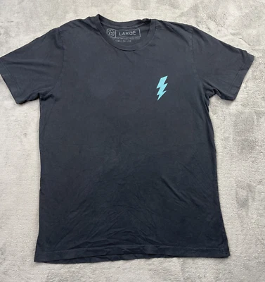 Большая черная футболка Adam LZ LMFG с синим молнией - Изображение 1 из 4