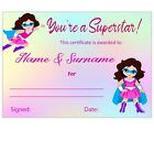 Personalised Superstar Certificate For Kids Size A4 Laminated Any Occasion 