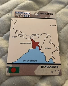 BANGLADESH #7 1991 Pro Set Desert Storm Geography card - Picture 1 of 2