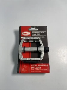 New Bell Kicks 650 Wide Metal Universal MTB Pedal Set Fits 1/2'' & 9/16'' Bike - Picture 1 of 7