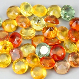 Lote Songea 8,98 quilates 37 piezas 3,1 mm corte redondo 100 % natural superior varios colores zafiro - Imagen 1 de 3