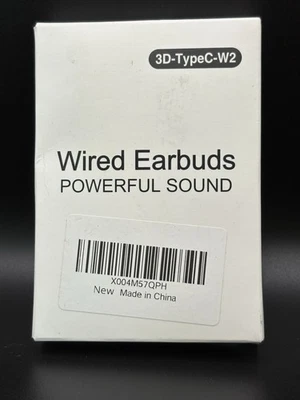 Wired Earbuds (2 Pairs) USB-3D-Type C-W2  Headphones  iPhone 16 15 Pro Max Plus - Image 1 of 3
