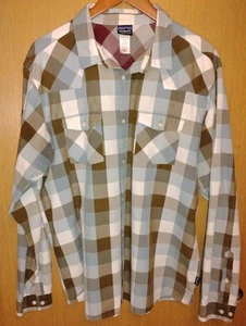 Patagonia Organic Cotton Shirt Men's XL Plaid "Hiking" Outdoors Camping Casual - Picture 1 of 11