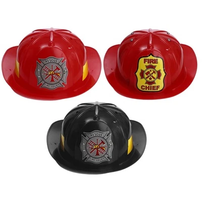 Children Kids Fire Hat Performance Firefighter Helmet Durable Cosplay Props New - Image 1 of 3
