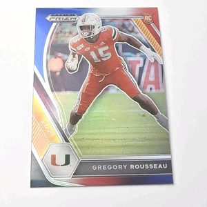 2021 Panini Prizm Draft Picks Blue Prizm Card #144 Gregory Rousseau Rookie RC - Bild 1 von 2