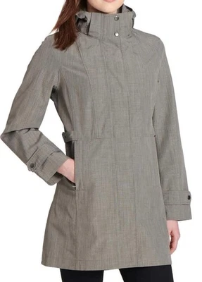 Kirkland Signature Women’s Trench Raincoat Removable Hood Mid Length Gray Sz XXL - Image 1 of 4
