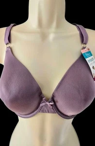 Radiant Vanity Fair Underwire Bra 36D T Shirt Smoothing Lined Mauve/Purple NWT - Picture 1 of 6