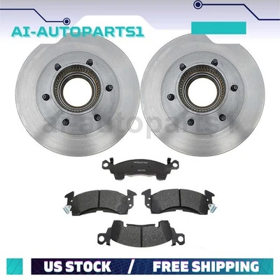 Conjunto de rotores de freno y buje de pastillas de freno delanteras para Chevrolet Blazer 1987-1991 Foto 1 de 4