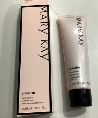 玫琳凯 TimeWise 3 合 1 洁面乳 混合至油性 4.5 液量盎司 026941 全新 — 第 1/3 张图片