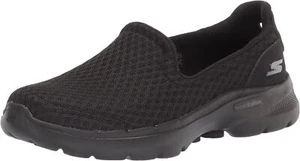 Skechers Go Walk 6 Big Splash Black Black Womens Trainers