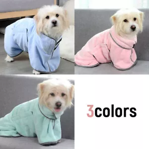 Pet Absorbent Towel Dog Bathrobe Pet Cat Bath Towel for Small Medium Large XS-M - Picture 1 of 18