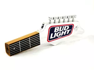 Vintage Bud Light Guitar Style Beer Tap Handle Red White Blue Silver - Picture 1 of 14