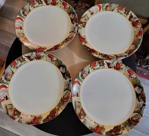Primitives by Kathy Merry Christmas Set/4 Dinner Plates Holiday Decor 12" NEW! - Picture 1 of 10