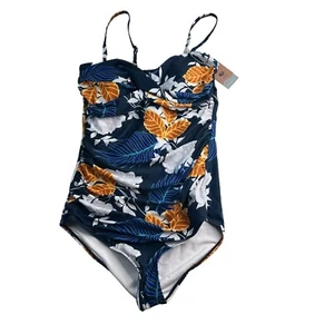 Smismivo One Piece floral bathing suit New with tag adjustable straps padded bra - Picture 1 of 11