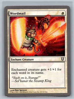 Magic The Gathering Unhinged Wordmail #22/140 MTG TCG CCG - Image 1 of 2