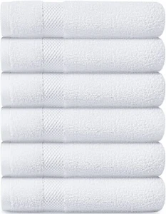 6 pack 16x30 in. White Hand Towels - Soft Cotton Supper Absorbent Hotel towel. - Picture 1 of 4