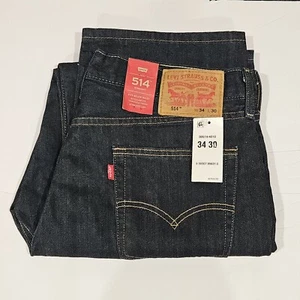 Levi's 514 Straight Fit Men's Jeans Size 34X30 /Sits below Waist/Regular Fit New - Picture 1 of 7