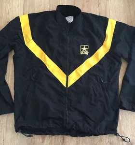 Chaqueta del Ejército de Estados Unidos Unisex Mediana Larga Negra Amarilla Cremallera Completa Fitness Físico APFU - Imagen 1 de 5