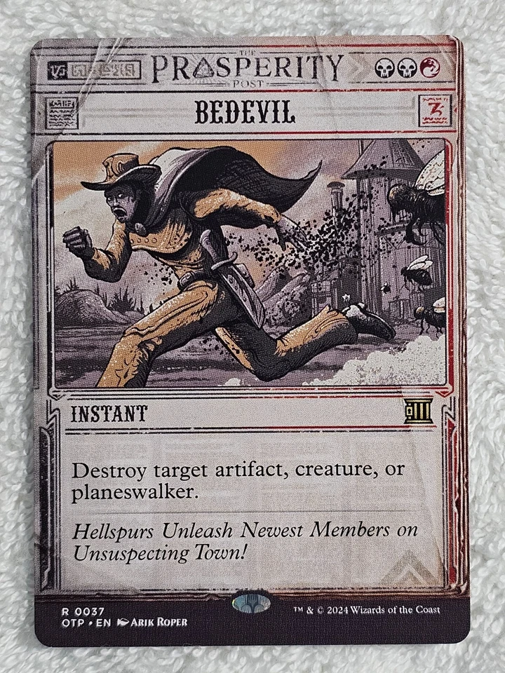 MTG Bedevil Outlaws of Thunder Junction (OTP) #37 Magic Card Rare NM - Image 1 of 4